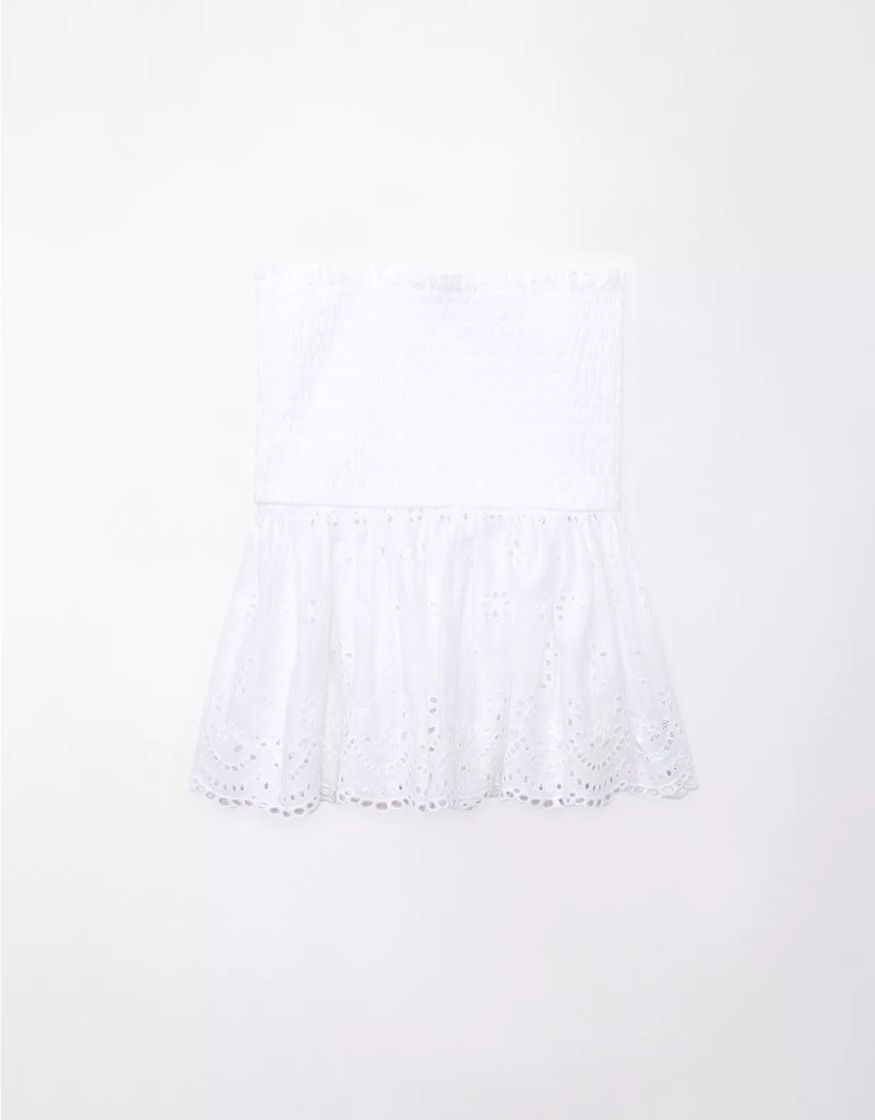 AE Smocked Eyelet Tube Top | American Eagle Outfitters (US & CA)