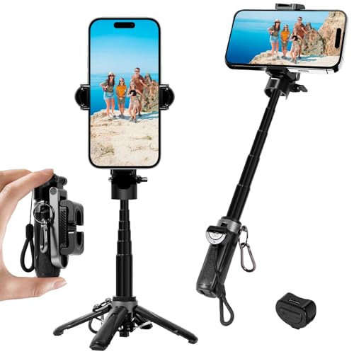 3-in-1 Mini Tripod, Selfie Stick for iPhone, Tripod for iPhone with Remote Control, Lightweight Travel Tripods for Selfie Video Recording, Compatible with 4-7 Inch iOS/Android Phones | Amazon (US)