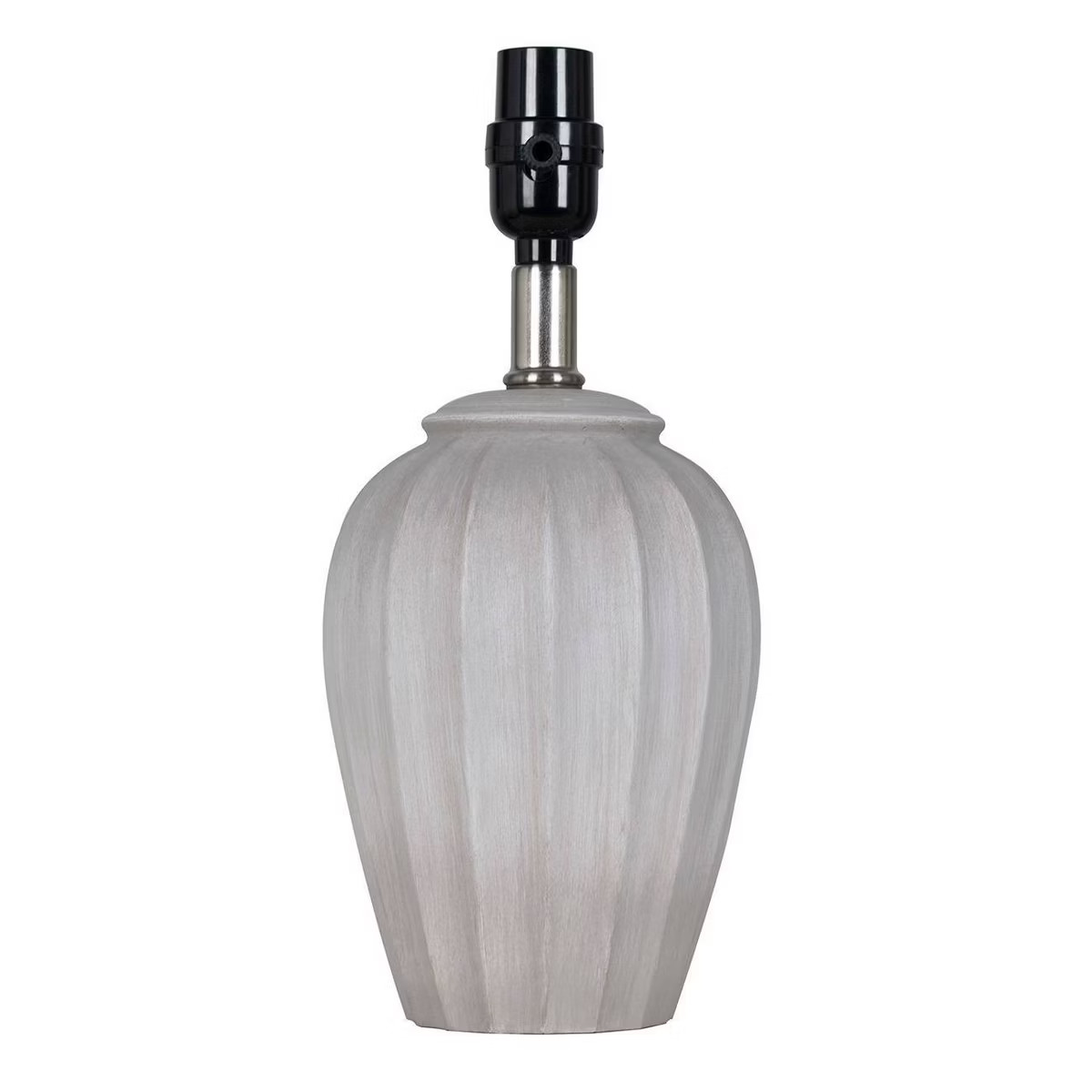 Small Ribbed Wood Lamp Base Gray - Threshold™ | Target