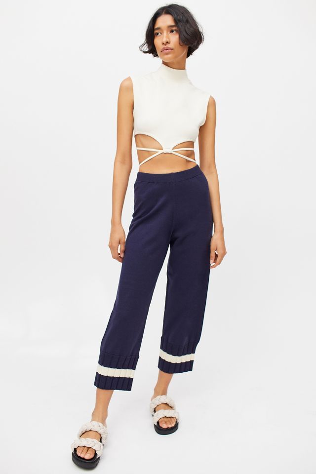 UO Riley Tipped Knit Pull-On Pant | Urban Outfitters (US and RoW)