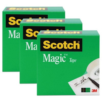 Scotch 3pk Magic Tape: Clear Adhesive Tape Refills, 1" Width, 2592" Length, 3 Rolls | Target