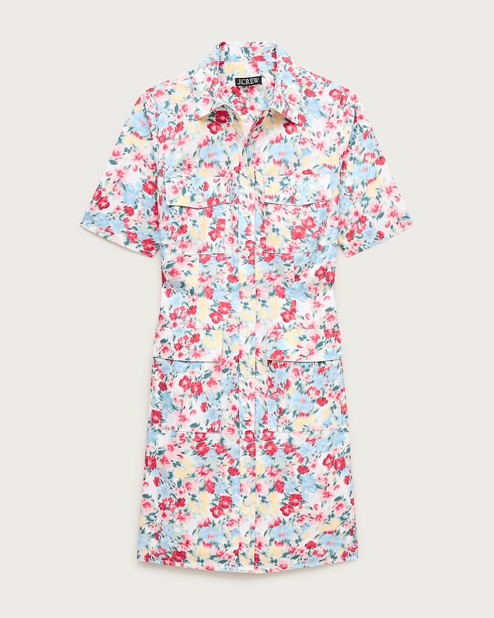 Utility shirt-dress in floral print | J. Crew US