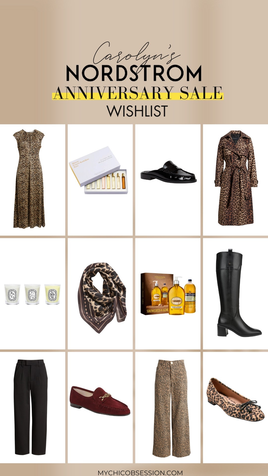 There are so many good sale items with the Nordstrom sale 2025! Here are my sale picks. Can you tell I love leopard print? 😉 From chic trench coats to French candles to capsule wardrobe pants, these are the things on my Nordstrom sale wishlist. Early access has begun, and the sale opens July 12th to the public. You can shop now or start building your wishlist!

#LTKShoeCrush #LTKFindsUnder100 #LTKWorkwear