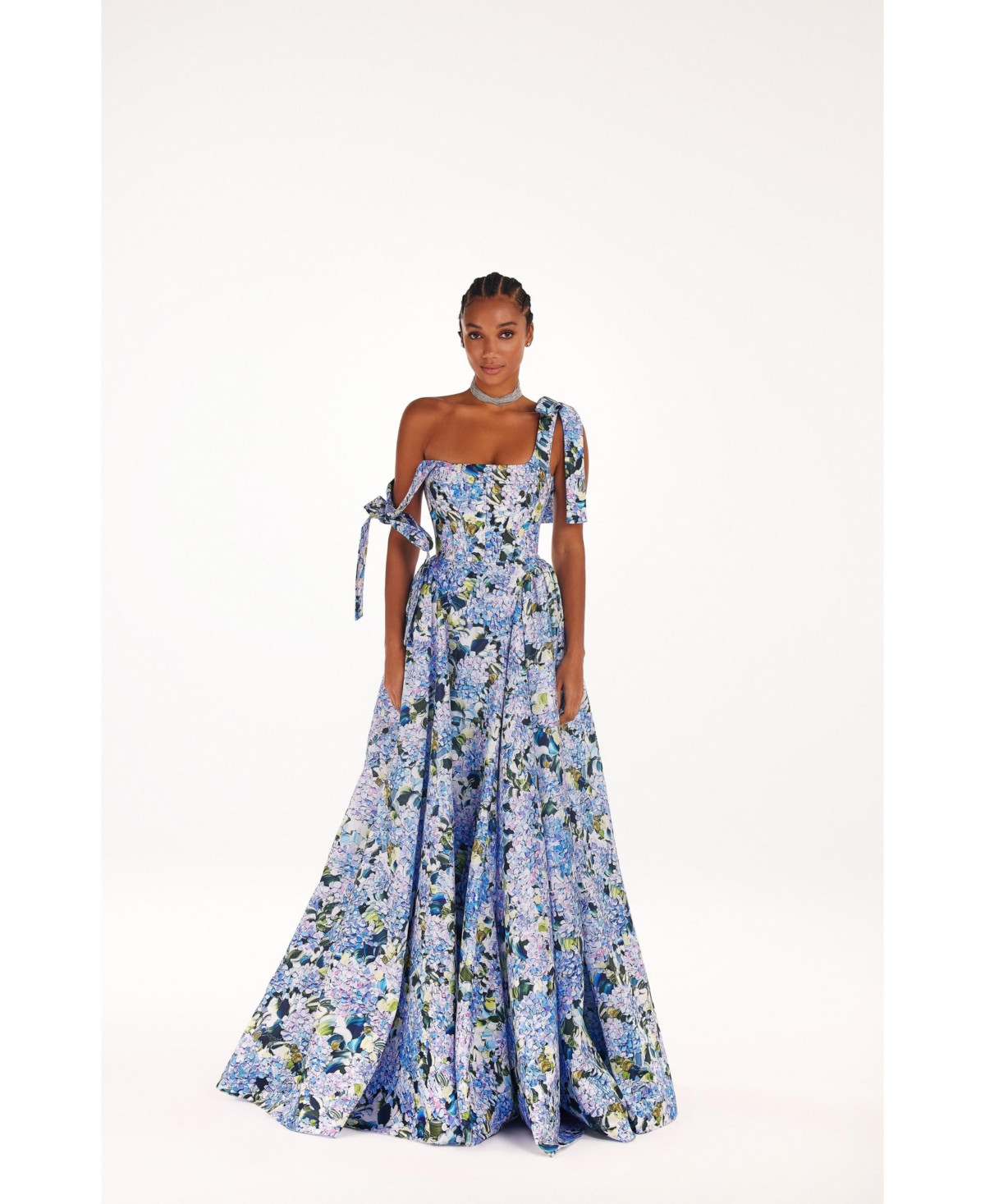 Milla Women's Blue Hydrangea Strapped Maxi Dress - Blue hydrangea | Macy's