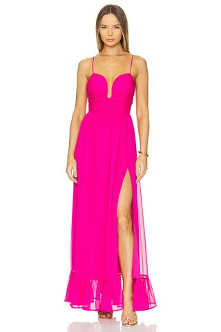 Line & Dot Dorsay Maxi Dress in Pink from Revolve.com | Revolve Clothing (Global)