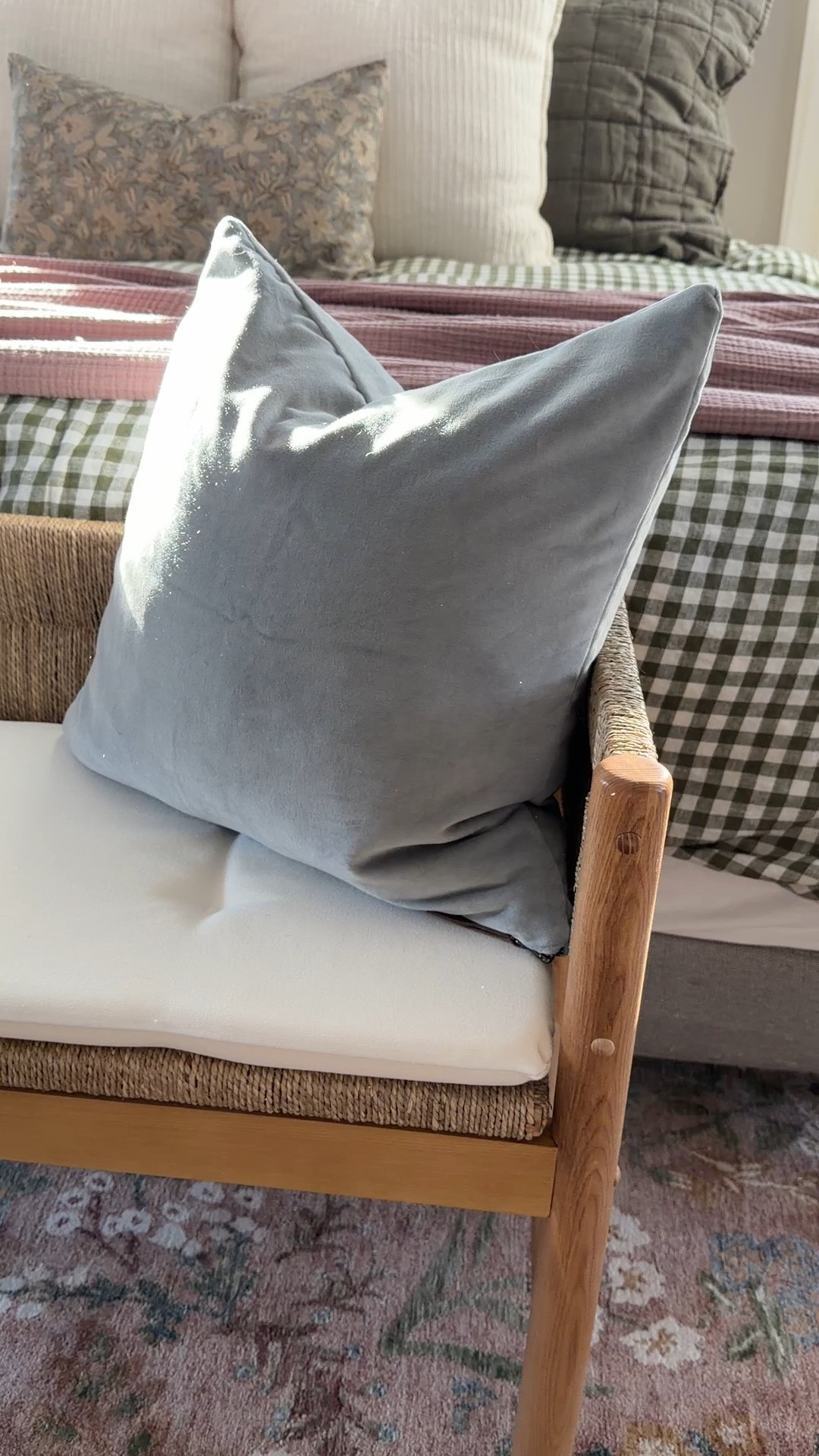 Obsessed with our new bench!!!
It’s been the perfect statement piece to add to the foot of our bed. And bonus points for the @Target price point  

#LTKHome