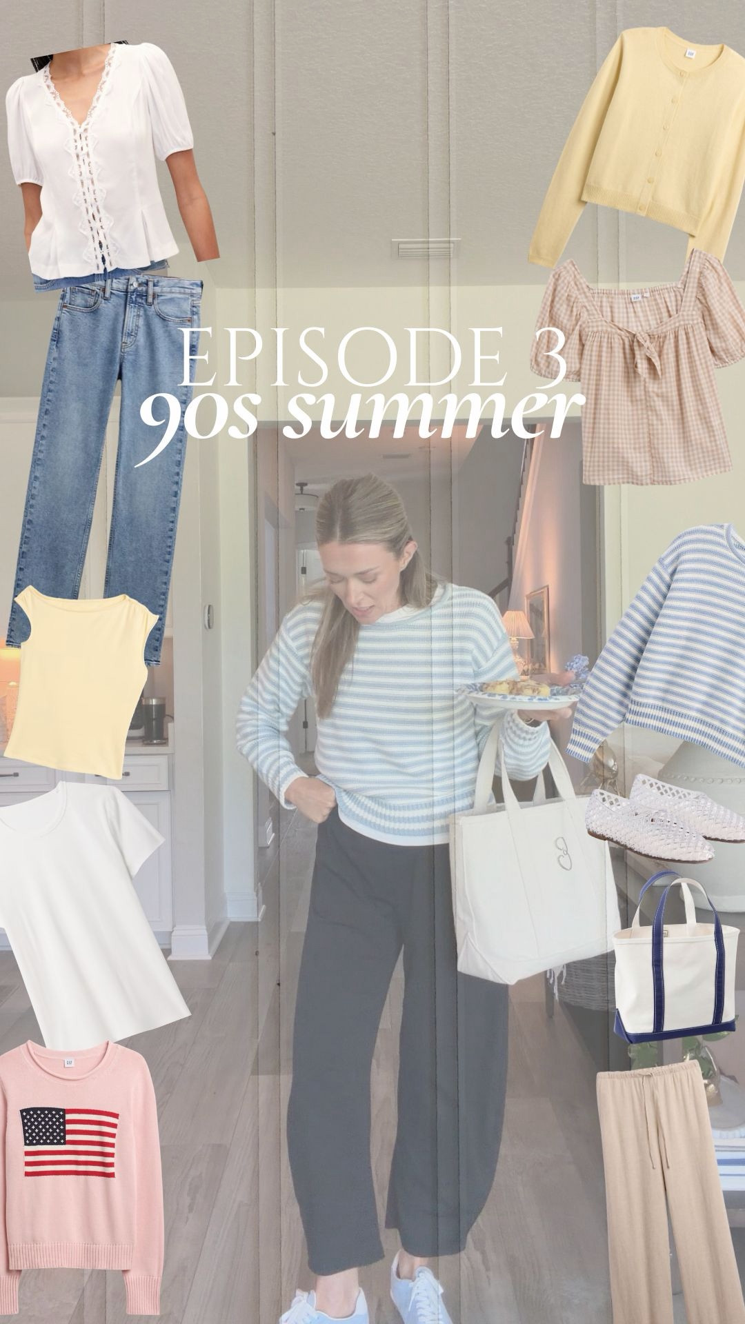 Episode 3 of my 90s Gap summer — mixing classic Gap pieces with everyday favorites for an easy, on-repeat outfit.

90s gap style outfit, striped sweater outfit, barrel pants outfit women, casual everyday outfit, ll bean tote outfit, classic casual outfit, mom style outfits, timeless style outfits women, elevated basics outfit