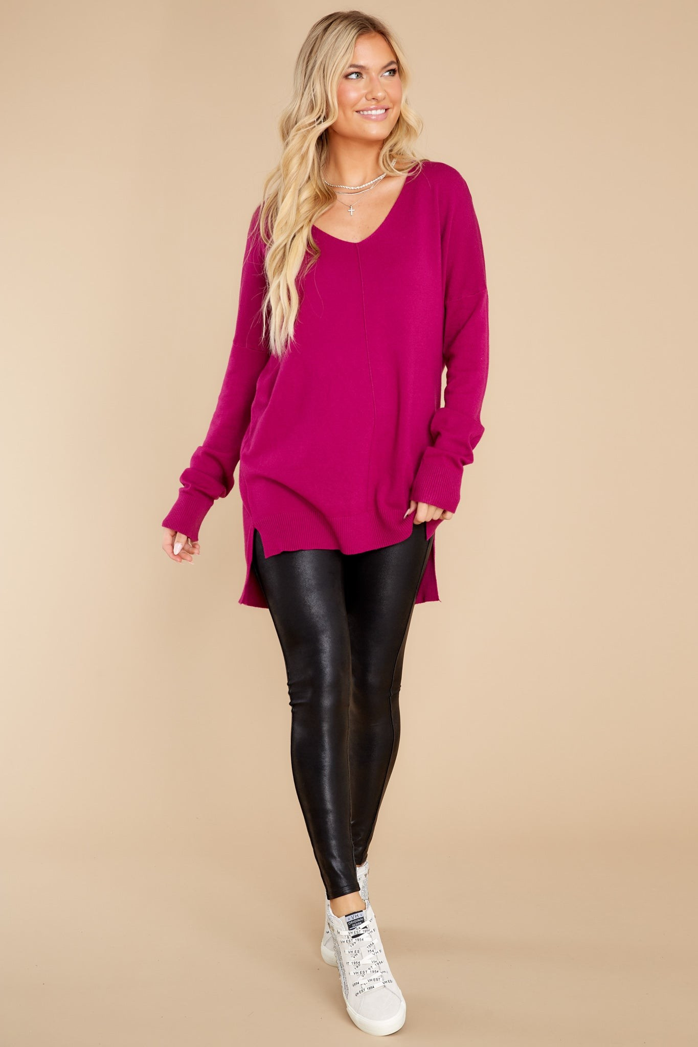 Wind Down Boysenberry Sweater | Red Dress 