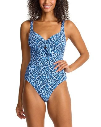 Island Cays Shell Cove Tie One Piece Swimsuit | Bloomingdale's (US)