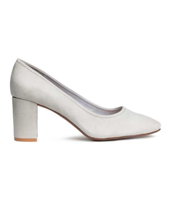 H&M - Block-heel Pumps - Light gray - Women | H&M (US)