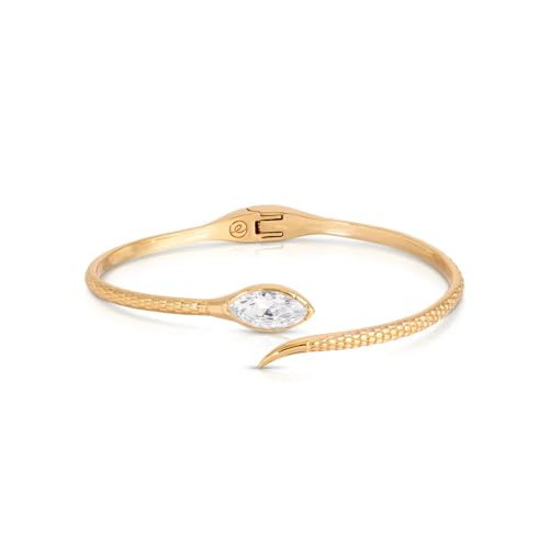 Ettika Gold Bangle. Snake Bracelets, Womens Bangles. Marquise Crystal Cuff 18k Gold Plated and Crystals. Jewelry, Gifts For Women | Amazon (US)