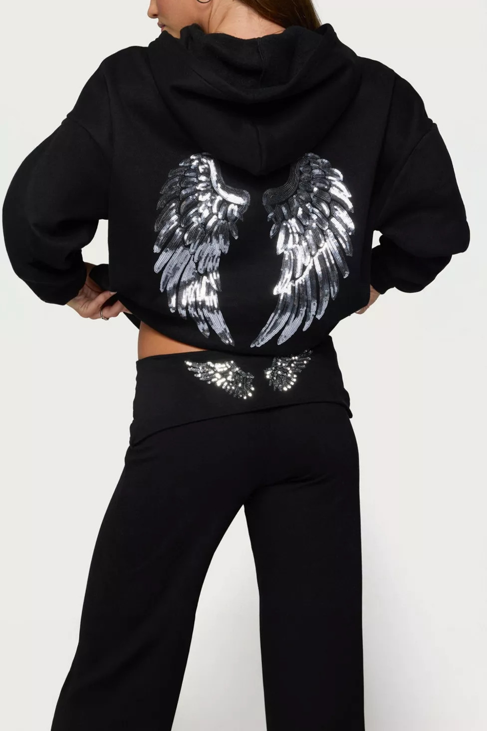 Edikted Angel Energy Sequin Hoodie | Urban Outfitters (US and RoW)