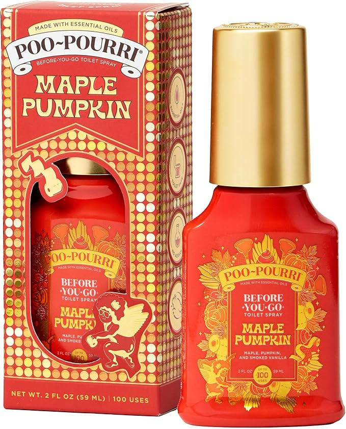 Poo~Pourri Maple Pumpkin 2oz Before-You-Go Toilet Spray - Instantly Trap Bathroom Odor - Plant Ba... | Amazon (US)