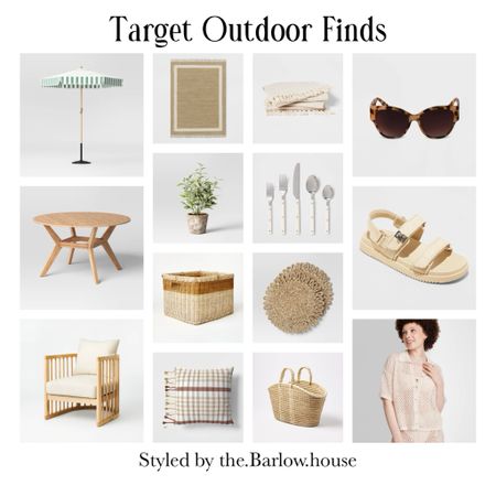 Target outdoor furniture, outdoor home decor, target circle

Vaca mode 
Outdoor living 
Baskets 
Table 
Outdoor furniture 
Sale 
Outdoor umbrella 

#LTKhome #LTKsalealert #LTKxTarget