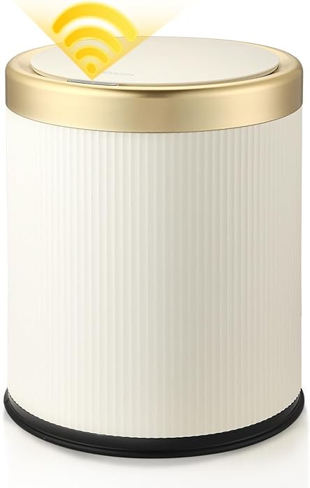 Automatic Motion Sensor Bathroom Trash Can with Lid, 2.8 Gallon Touchless Trash Garbage Bin Small... | Amazon (US)