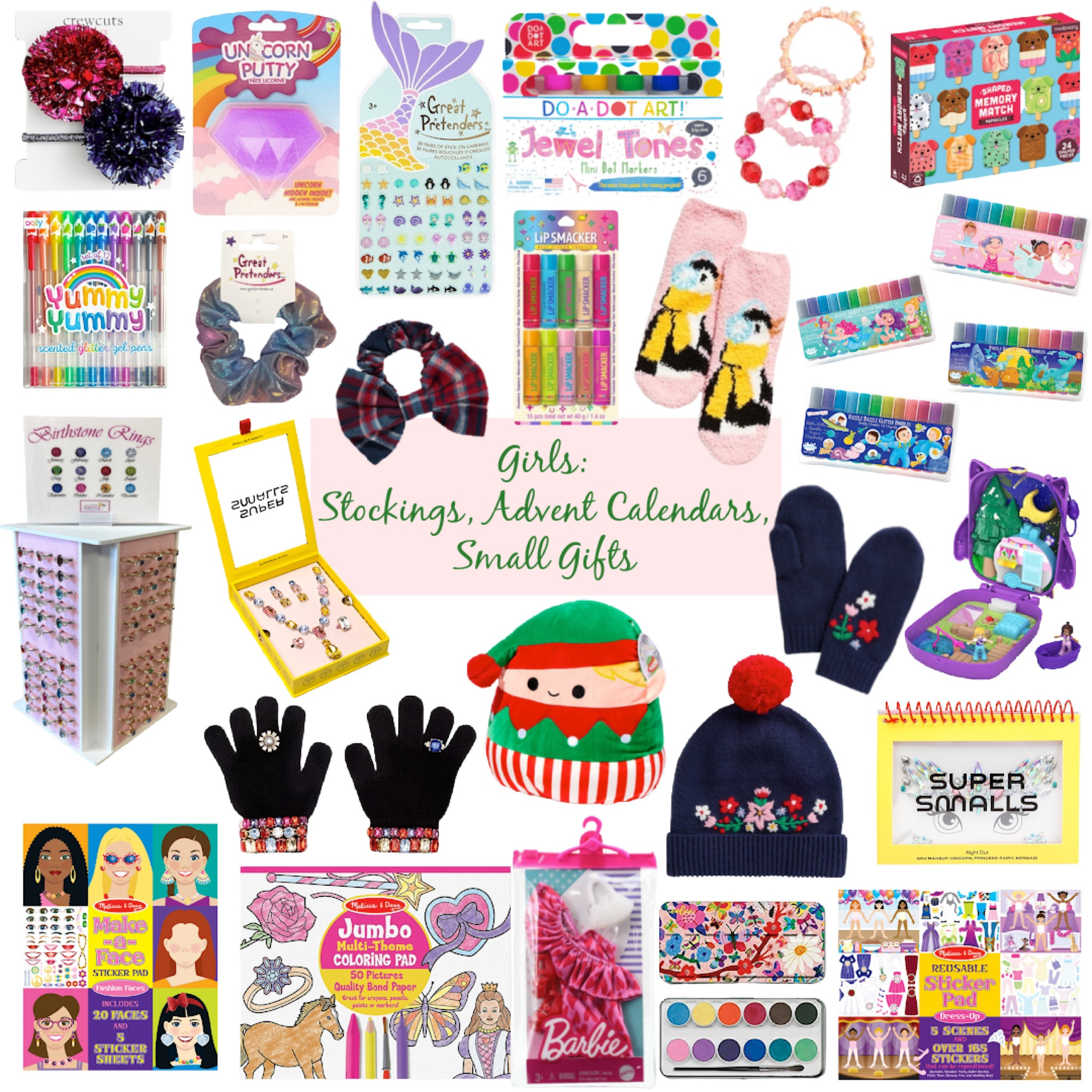 Girls: Stocking stuffers, advent calendar fillers and small gifts! Post 2!
