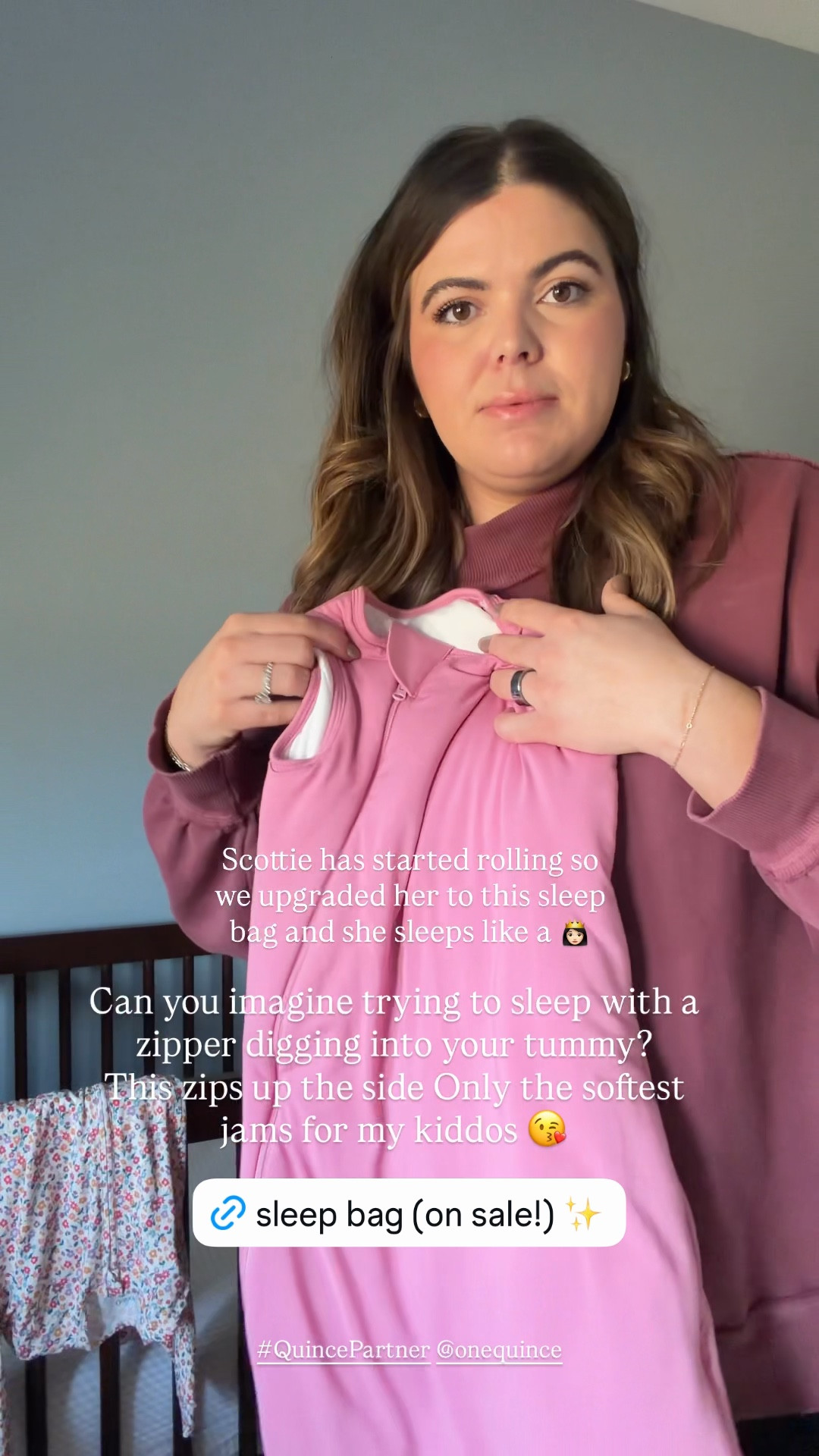 Sleep bag we’ve been using for Scottie now that she’s rolling over! Quince has the highest quality but most affordable products (not only for you and your home) but also your baby! They’re so soft, the cutest colors and prettiest prints  

#QuincePartner @Quince 
