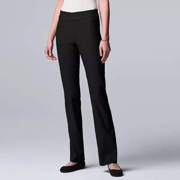 Women's Simply Vera Vera Wang High-Rise Ponte Bootcut Pants | Kohl's