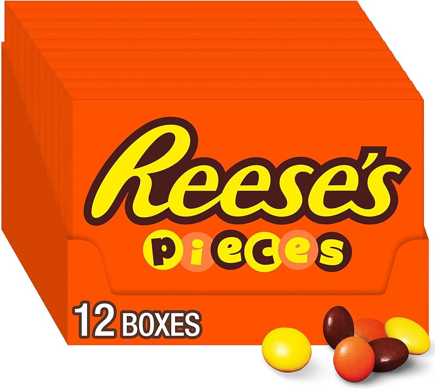 REESE'S PIECES Peanut Butter in a Crunchy Shell, Candy Boxes, 4 oz (12 Count) | Amazon (US)
