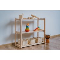 Montessori Bookshelf Midi Toy Shelf, Birch Plywood Nursery Toddler Shelf, Bookcase, Storage, Baby Registry Item | Etsy (US)