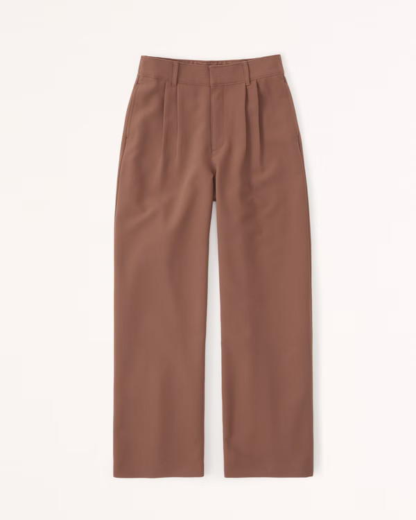 Women's Tailored Wide Leg Pants | Women's Bottoms | Abercrombie.com | Abercrombie & Fitch (US)