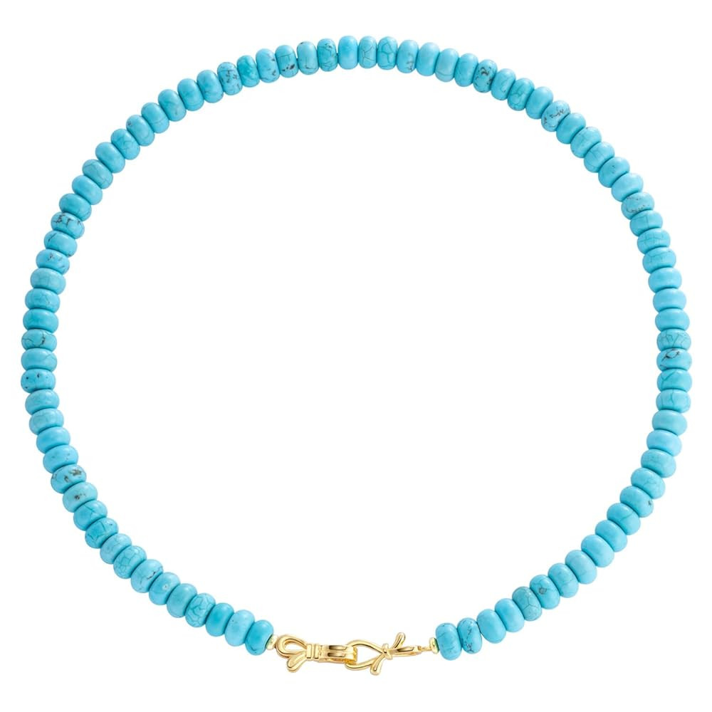 Rainbow Colorful Gemstone Beaded Choker Necklace for Women 14K Gold Bow Birthstone Beads Chokers ... | Amazon (US)