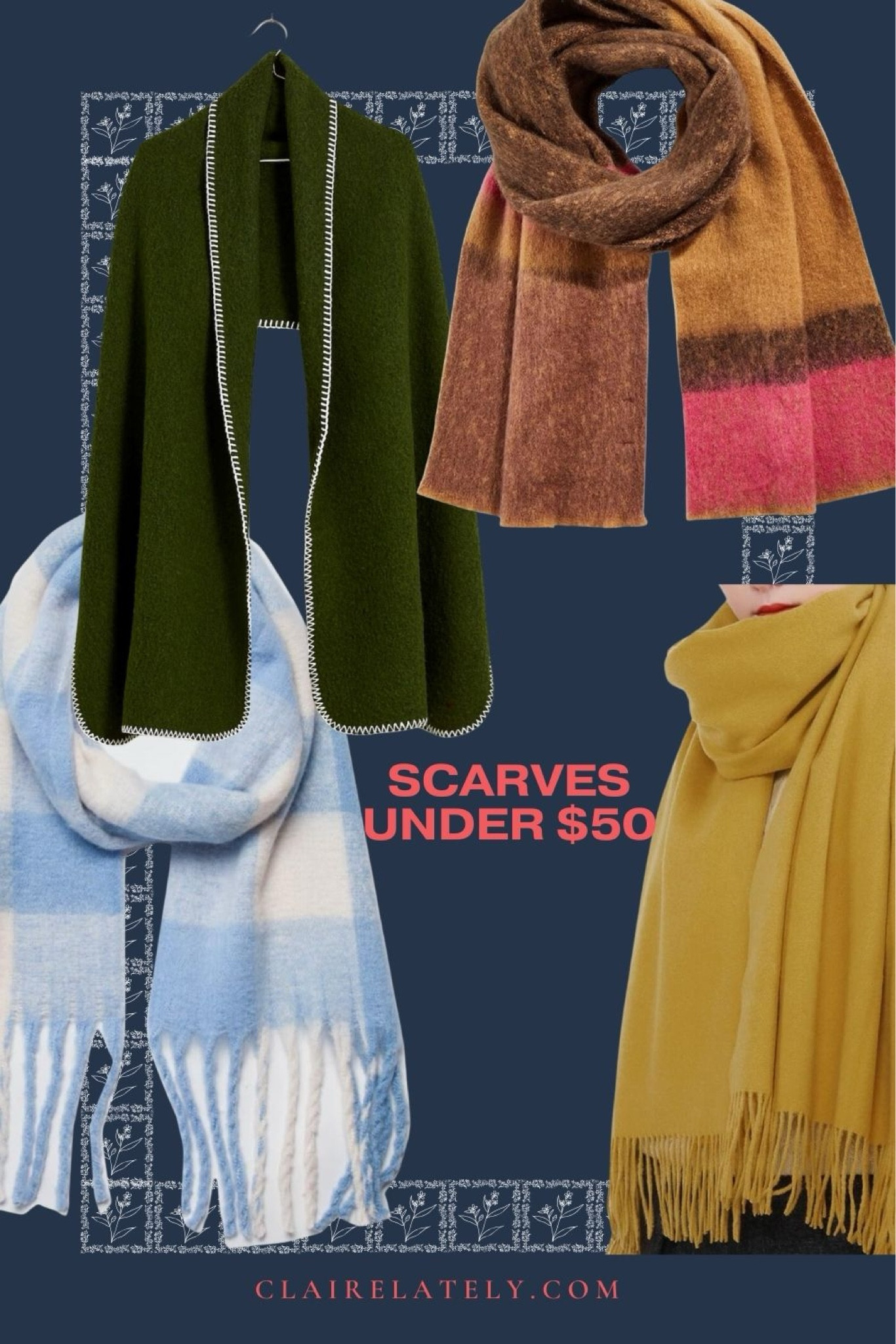 Winter scarves to finish the season strong - oh, and they’re all under $50 🙌🏼 an easy video on how to tie them is also on my LTK shop page 
❤️ Claire Lately 

#LTKSeasonal #LTKfindsunder50 #LTKworkwear