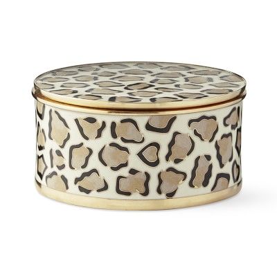 Leopard Cloisonne Round Box | Williams-Sonoma