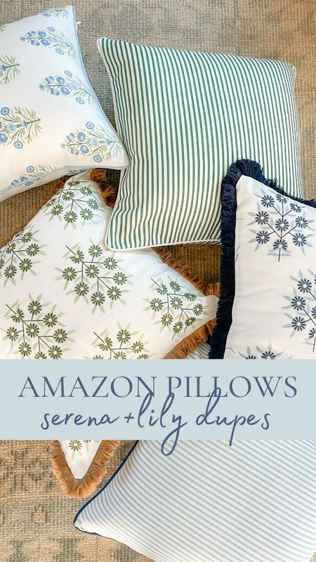 Serena and Lily dupes! Love these throw pillows from Amazon that are literally so close to S&L  

#LTKfindsunder100 #LTKsalealert #LTKhome