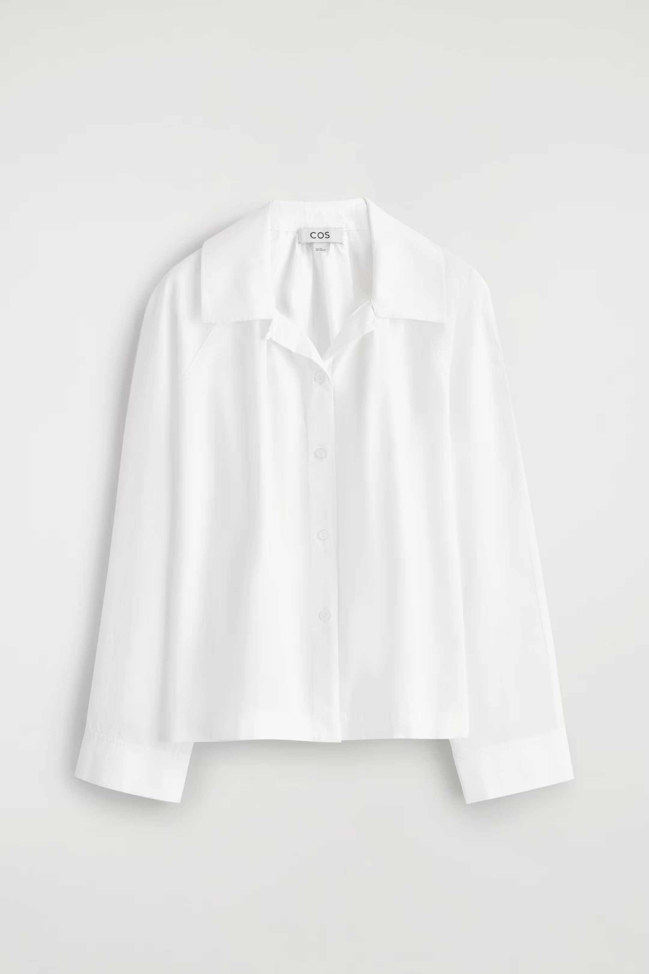 GATHERED PIMA COTTON SHIRT - WHITE | COS | COS UK