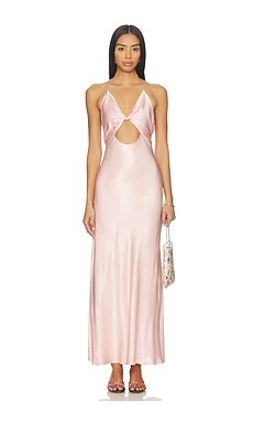 Bardot Isola Halter Neck Maxi Dress in Petal Pink from Revolve.com | Revolve Clothing (Global)