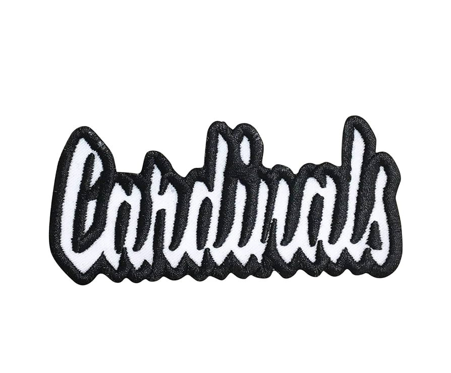 (2"x4") Cardinals - White/Black - Embroidered Iron on Patch | Amazon (US)