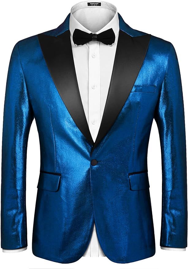 COOFANDY Men’s Fashion Suit Jacket Blazer Weddings Prom Party Dinner Tuxedo | Amazon (US)