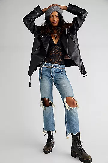 Maggie Mid-Rise Straight-Leg Jeans | Free People (Global - UK&FR Excluded)