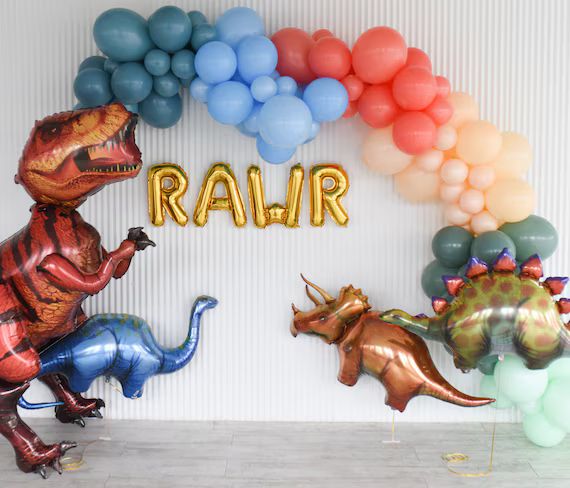 Dinosaur Party Balloon Garland Kit PUMP INCLUDED/ Dinosaur - Etsy | Etsy (US)