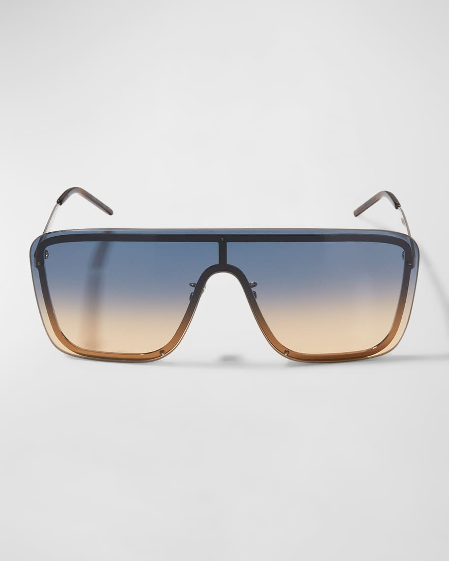 Saint Laurent Mask Shield Mirrored Sunglasses | Neiman Marcus