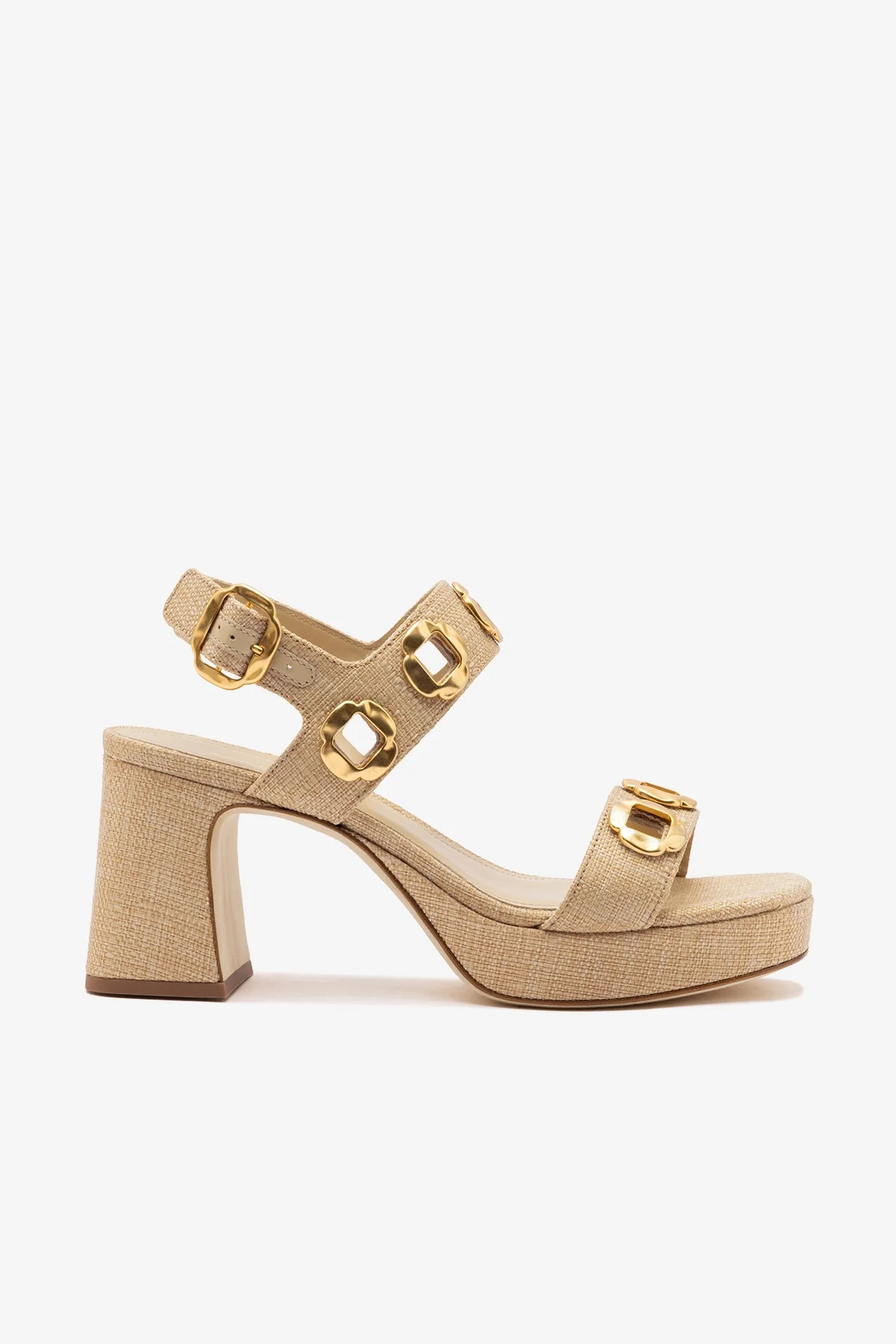 Milan Dolly Low In Beige Raffia | Larroude