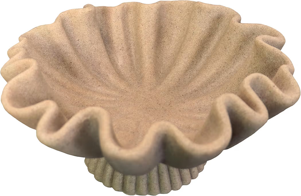 10" Large Handmade Decorative Bowl decor , Handicraft Scalloped Bowls for Modern Home Decor,Ruffl... | Amazon (US)