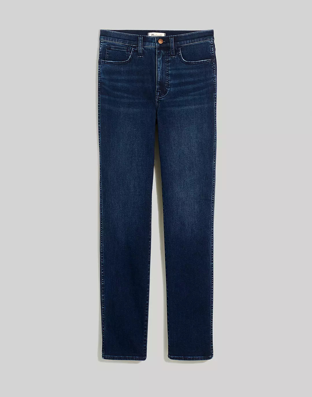 Plus High-Rise Slim Straight Jeans in Larchley Wash: TENCEL™ Denim Edition | Madewell