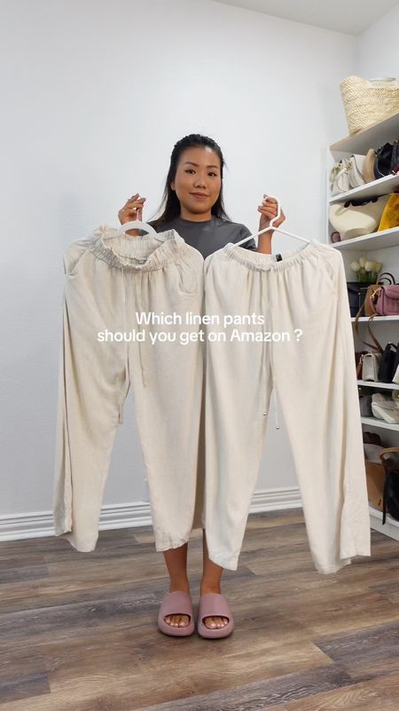 Which wide leg linen pants on Amazon should you get ?

wearing size S in both

Amazon fashion amazon finds wide leg pants petite fashion 

#LTKFindsUnder50 #LTKSaleAlert #LTKVideo