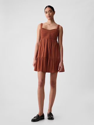 Crinkle Gauze Mini Dress | Gap (US)