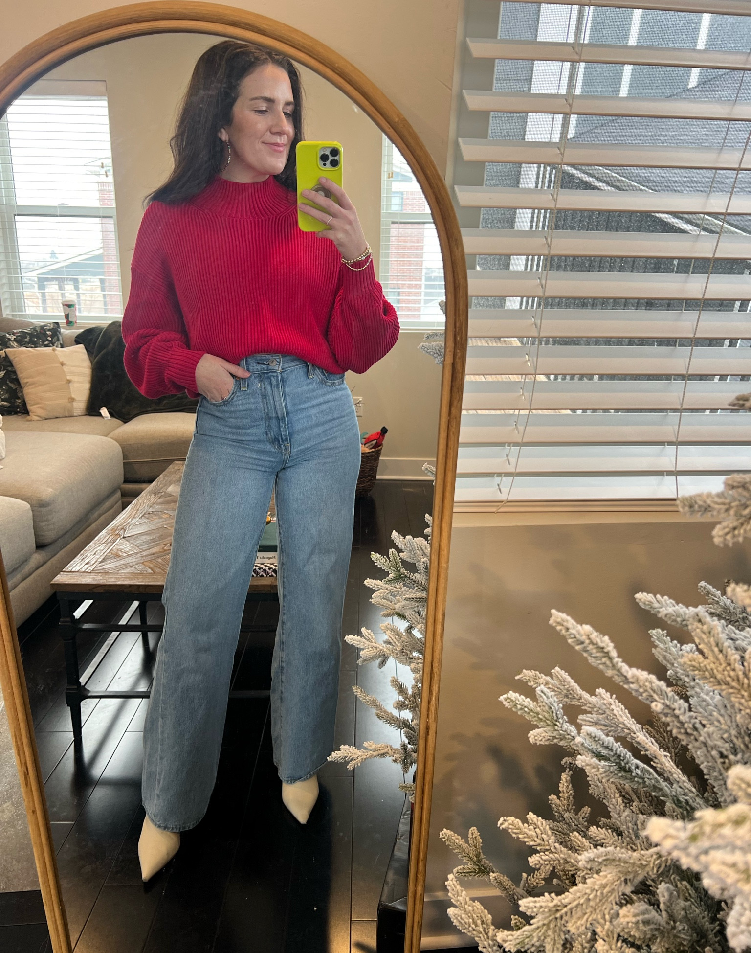 Wearing a 26 in these Levi’s, love how they are long enough to cover the boot. My favorite combo is a bright sweater, long jean, and heel! 

#LTKWorkwear #LTKSeasonal
