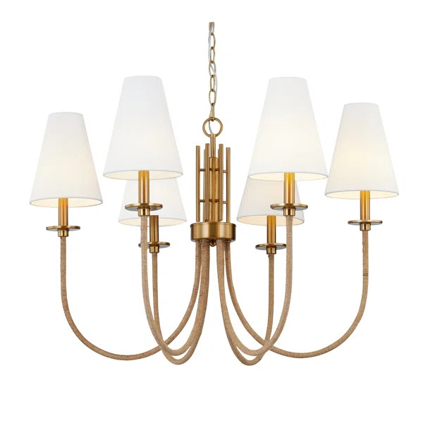 Juliet 6-Light Metal Chandelier, Natural | Wayfair North America