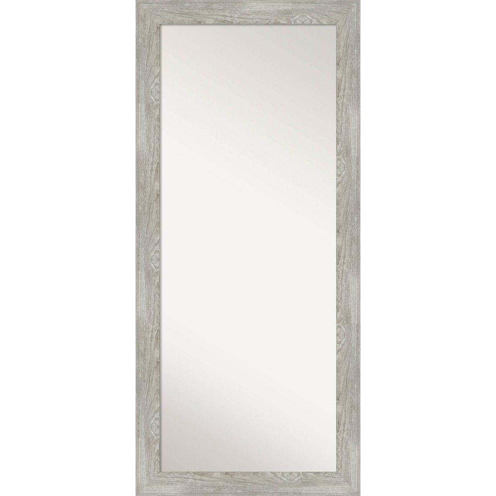 30" x 66" Dove Graywash Framed Full Length Floor/Leaner Mirror - Amanti Art | Target