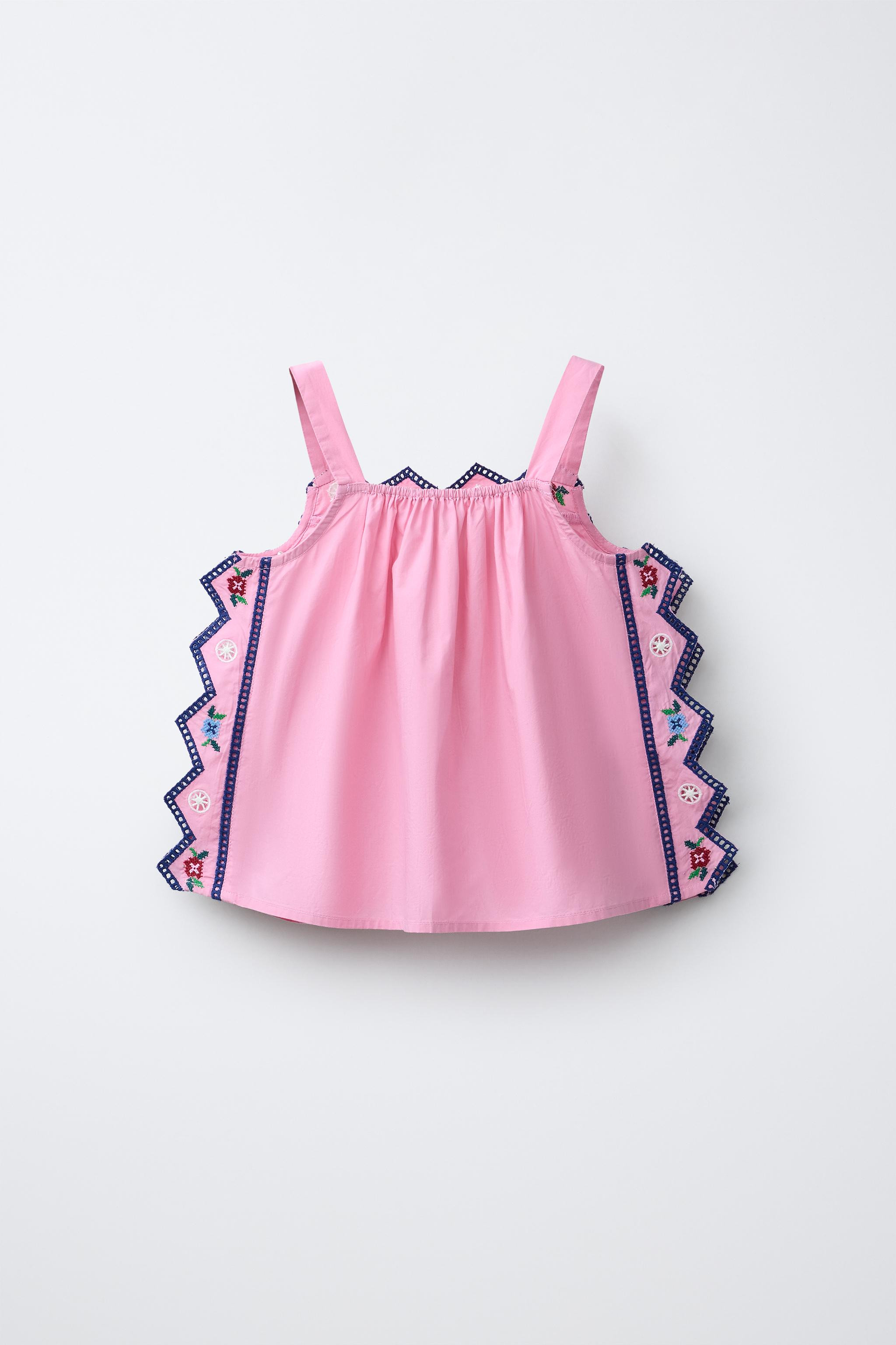 ZIGZAG EMBROIDERED TOP | Zara US