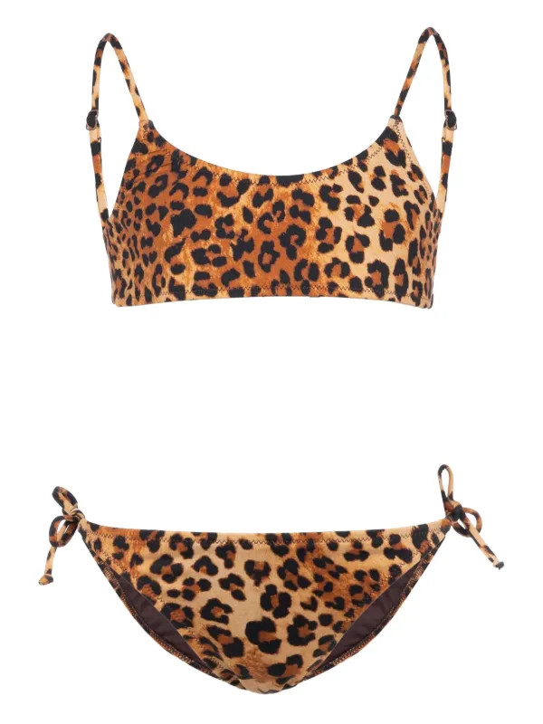 MC2 Saint Barth Kids Jaiden leopard-print Swimwear | Brown | FARFETCH UK | Farfetch Global