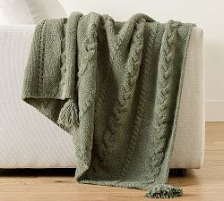 Classic Cable Knit Throw | Pottery Barn (US)