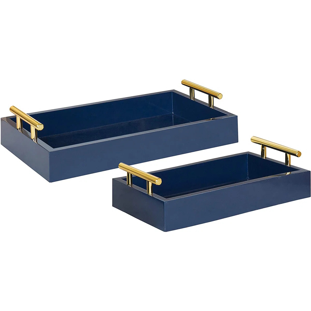 Norvan 2-Piece Rectangle Decorative Trays | Wayfair North America