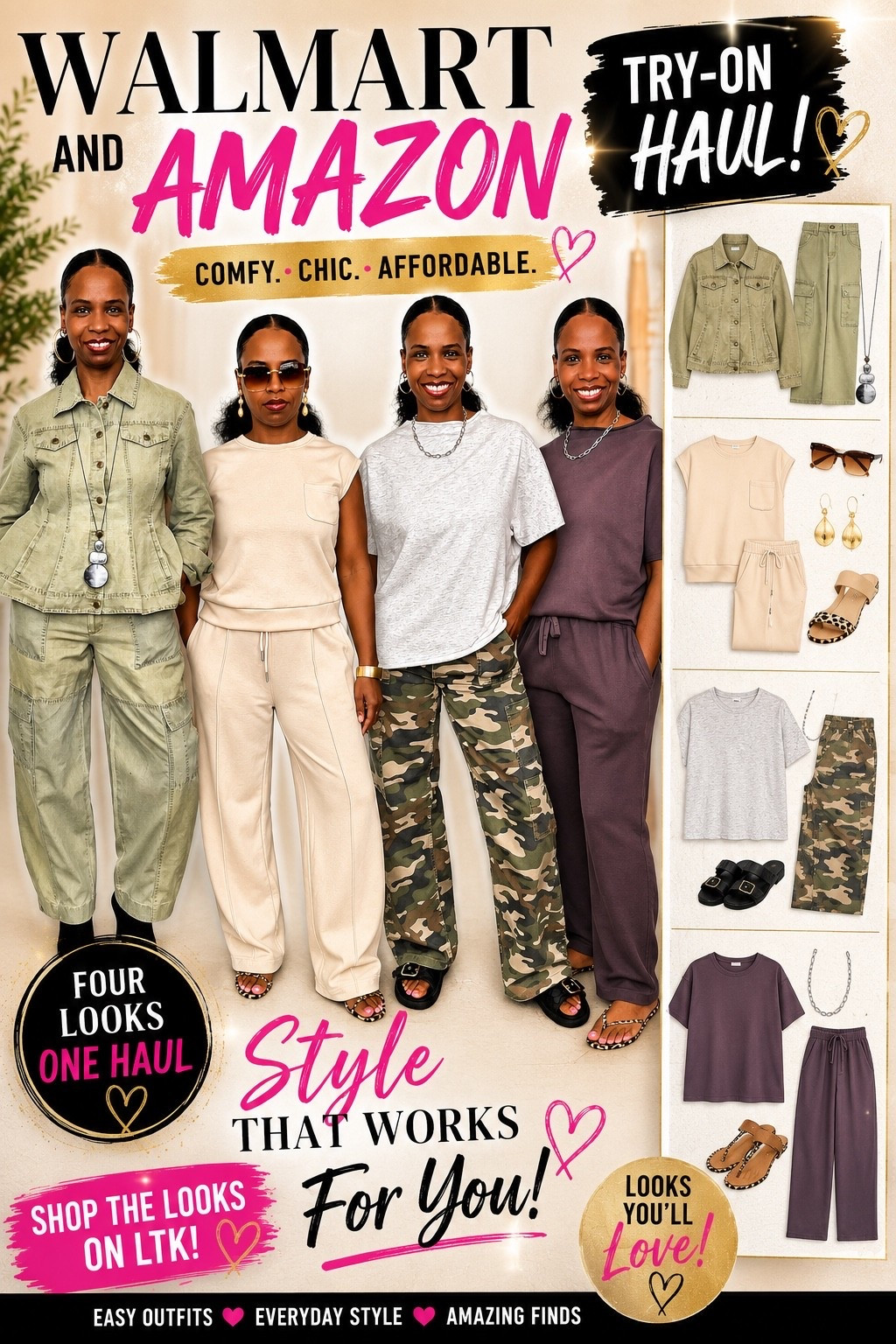Here are the outfits from my most recent YouTube Walmart and amazon two piece set haul. It’s a combination of stylish affordable sets and comfy loungewear.

#LTKgrwm #LTKootd #LTKOver40