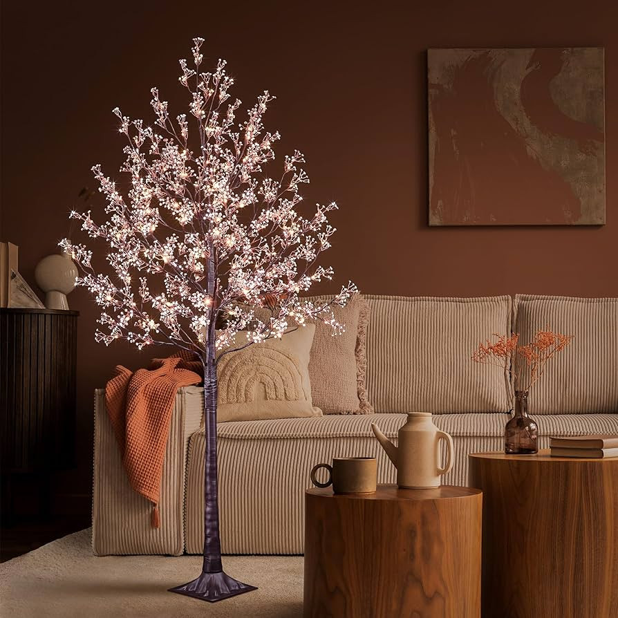 Lightshare Lighted Gypsophila Tree 6FT 176 LED Artificial Baby Breath Flowers with Lights for Wed... | Amazon (US)